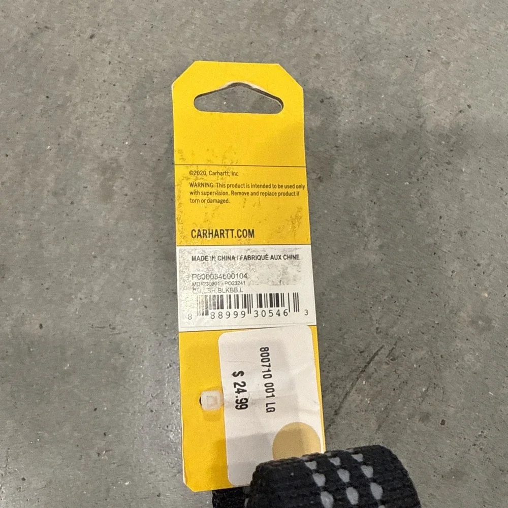 Carhartt NWT Black Reflective Dog Leash 6' x 1" Unopened Heavy Duty Workwear Pet - Picture 3 of 7